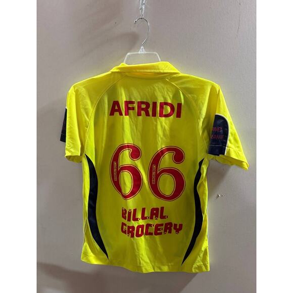 Bangladesh Bangali Mens Afridi 66 Billal Grocery Jersey Yellow Collared Soccer - Picture 6 of 6